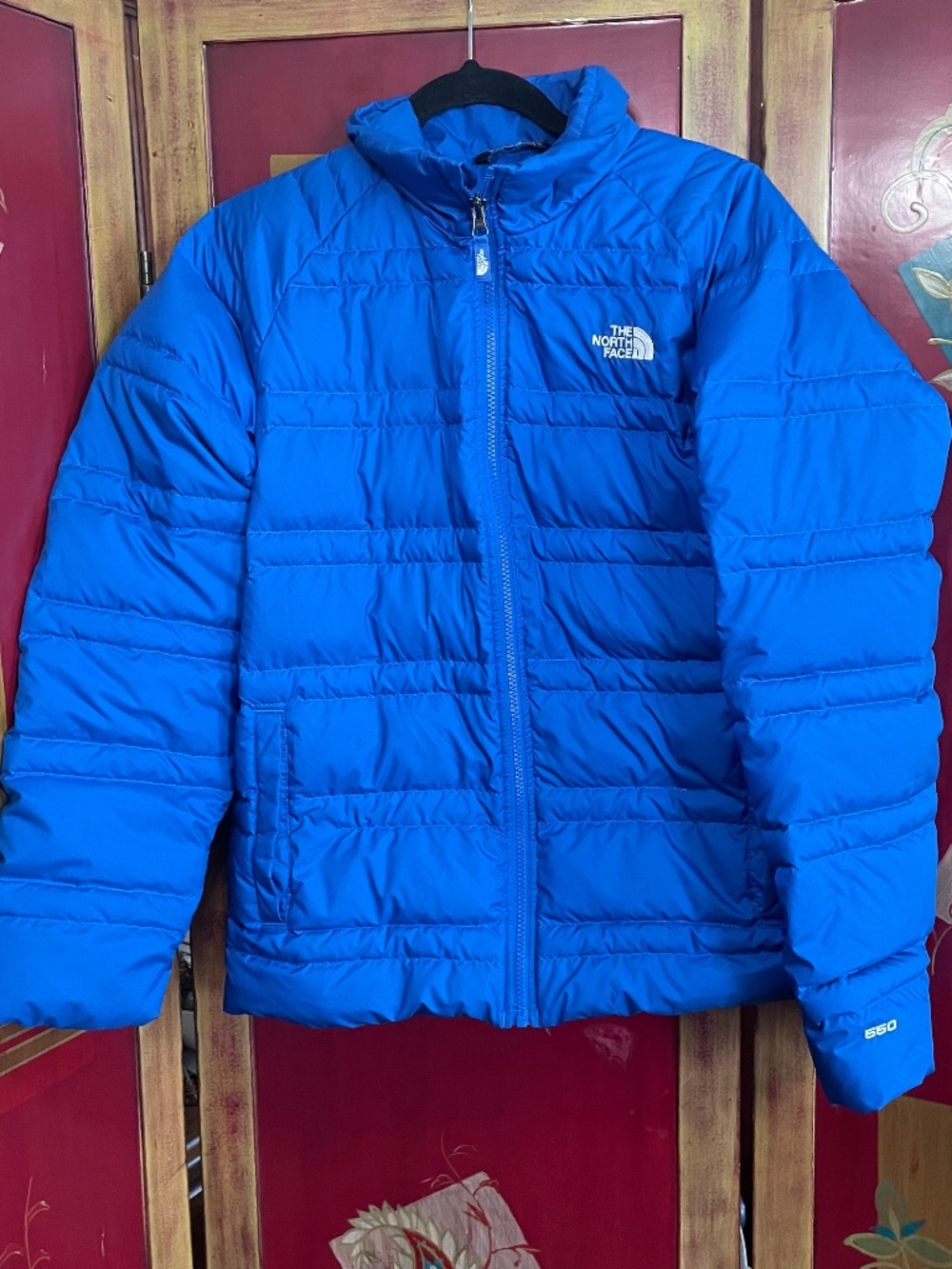 The North Face 550 Puffer Goose Down Jacket Boys XL 18/20 Blue Warm Winter